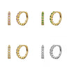 Women's Geometric Circle Zircon Earrings With Silver Needle And Copper Electroplated Trendy Light Luxury Ear Jewelry