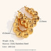 Women's Geometric Cloud Bead Hollow Earrings In Goldplated Stainless Steel Bold Fashion Jewelry