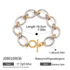 Women's Geometric Colorblocked Stainless Steel Bracelet With Plated Finish Hypoallergenic Jewelry
