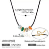 Women's Geometric Colored Natural Stone Beaded Jewelry Set With Titanium Steel Necklace And Plated Stainless Steel Bracelets