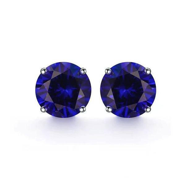 Women's Geometric Colored Zircon Copper Earrings Natural Style Fashion Jewelry Wholesale