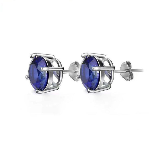 Women's Geometric Colored Zircon Copper Earrings Natural Style Fashion Jewelry Wholesale