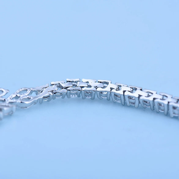 Women's Geometric Copper Bracelet With Zircon Details Electroplated Retro Fashion Jewelry