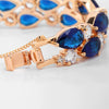 Women's Geometric Copper Bracelet With Zircon Inlay And Electroplated Finish Fashion Jewelry Wholesale