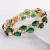 Women's Geometric Copper Bracelet With Zircon Inlay And Electroplated Finish Fashion Jewelry Wholesale