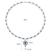 Women's Geometric Copper Chain Necklace Set With Zircon Inlaid Pendant Electroplated Retro Fashion Jewelry