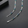 Women's Geometric Copper Chain Necklace Set With Zircon Inlaid Pendant Electroplated Retro Fashion Jewelry
