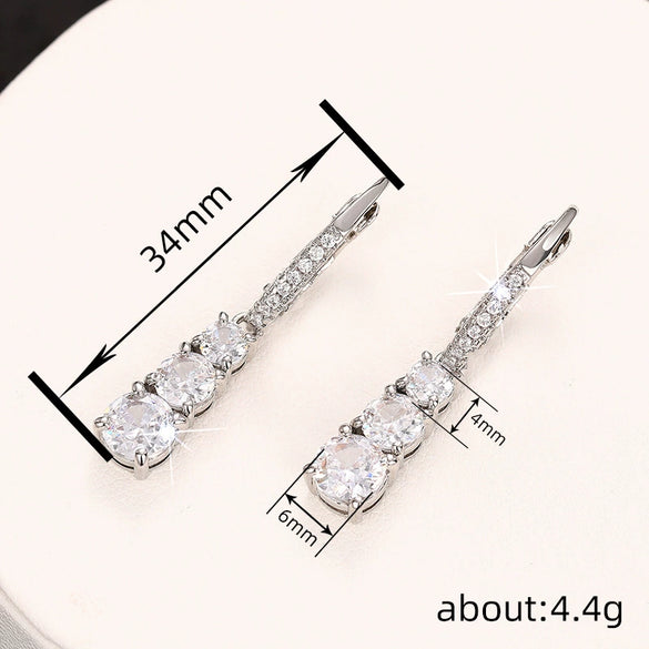 Women's Geometric Copper Earrings Fashionable Highend Style
