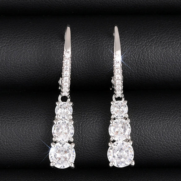 Women's Geometric Copper Earrings Fashionable Highend Style