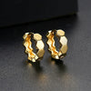 Women's Geometric Copper Earrings With A Minimalist Design And Distinctive Contemporary Style