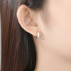 Women's Geometric Copper Earrings With A Minimalist Design And Distinctive Contemporary Style