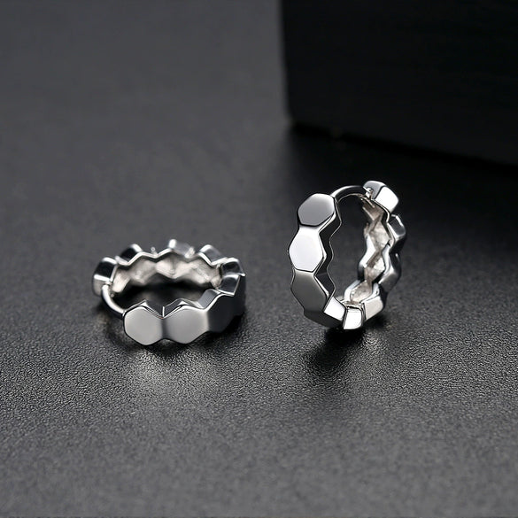 Women's Geometric Copper Earrings With A Minimalist Design And Distinctive Contemporary Style