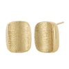 Women's Geometric Copper Earrings With Brushed Texture And Minimalist Electroplated Design