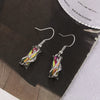 Women's Geometric Copper Earrings With Color Zircon Accents Natural Style Jewelry For Wholesale