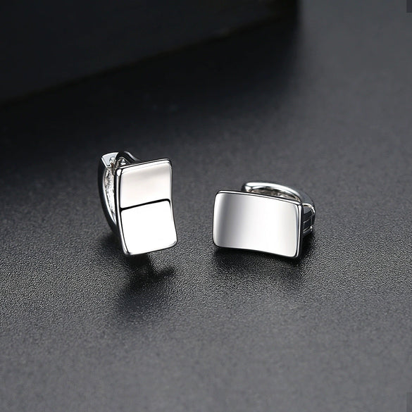 Women's Geometric Copper Earrings With Electroplated Finish Simple Fashion Jewelry For Wholesale