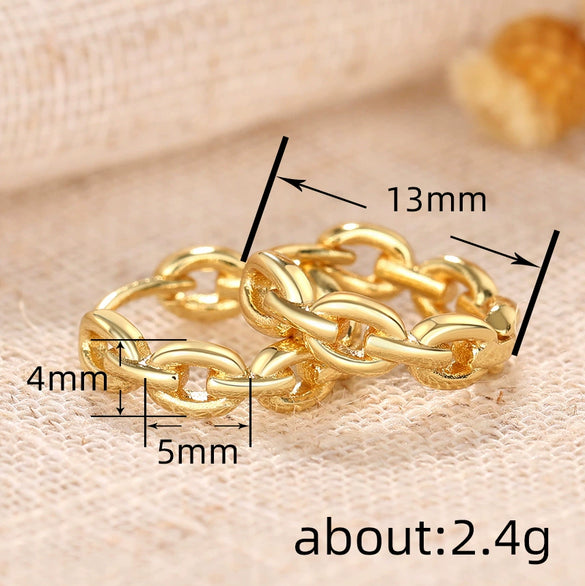 Women's Geometric Copper Earrings With Electroplating Fashion Minimalist Style