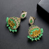 Women's Geometric Copper Earrings With Inlaid Zircon Crystal Accents Electroplated Exaggerated Statement Fashion Jewelry Wholesale
