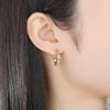 Women's Geometric Copper Earrings With Smooth Electroplated Finish Minimalist Fashion Metal Ear Jewelry