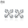 Women's Geometric Copper Earrings With Zircon Accents Electroplated Fashion Jewelry Wholesale