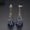 Women's Geometric Copper Earrings With Zircon Inlay And Electroplated Finish Simple Bellshaped Fashion Jewelry