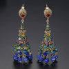 Women's Geometric Copper Earrings With Zircon Inlay And Electroplated Finish Simple Bellshaped Fashion Jewelry
