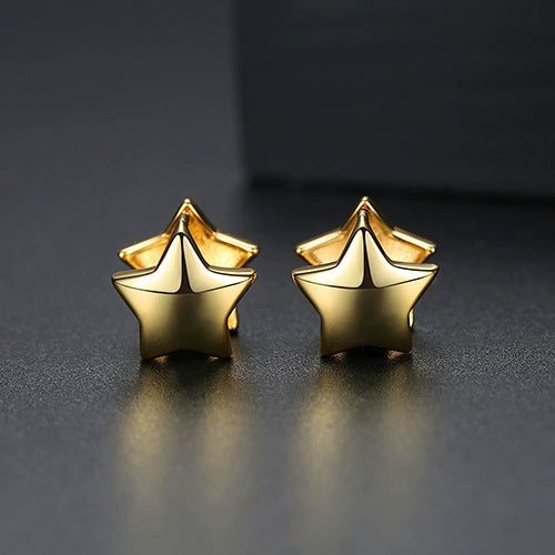 Women's Geometric Copper Electroplated Earrings With Simple Fashion Jewelry Design