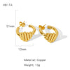 Women's Geometric Copper Electroplated Earrings