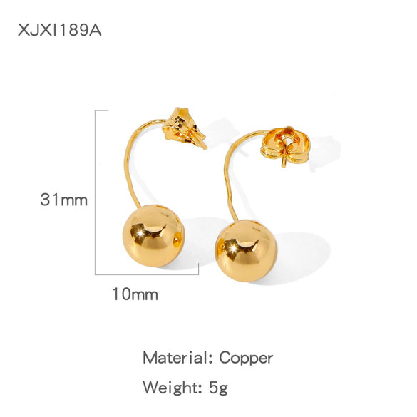 Women's Geometric Copper Electroplated Earrings
