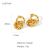 Women's Geometric Copper Electroplated Earrings