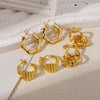 Women's Geometric Copper Electroplated Earrings
