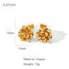 Women's Geometric Copper Electroplated Earrings
