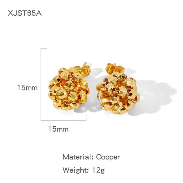 Women's Geometric Copper Electroplated Earrings