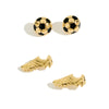 Women's Geometric Copper Electroplated Sports Earrings Football And Rugby Style Niche Fashion Elegant Everyday Jewelry