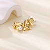 Women's Geometric Copper Imitation Pearl Pastoral Style Electroplated Flower Brooch