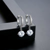 Women's Geometric Copper Microinlaid Zircon Earrings Exquisite Everyday Jewelry For Wholesale