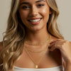 Women's Geometric Copper Multi Layer Choker Necklace With Electroplated Finish And Regular Chain Versatile Fashion Jewelry