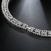 Women's Geometric Copper Necklace Set With Zircon Accents Electroplated Handmade Chain Fashion Jewelry For Wedding Wear Wholesale