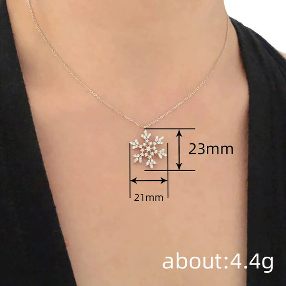 Women's Geometric Copper Necklace With Mixed Gemstone Inlay And Zirconia Pendant Elegant And Festive Style