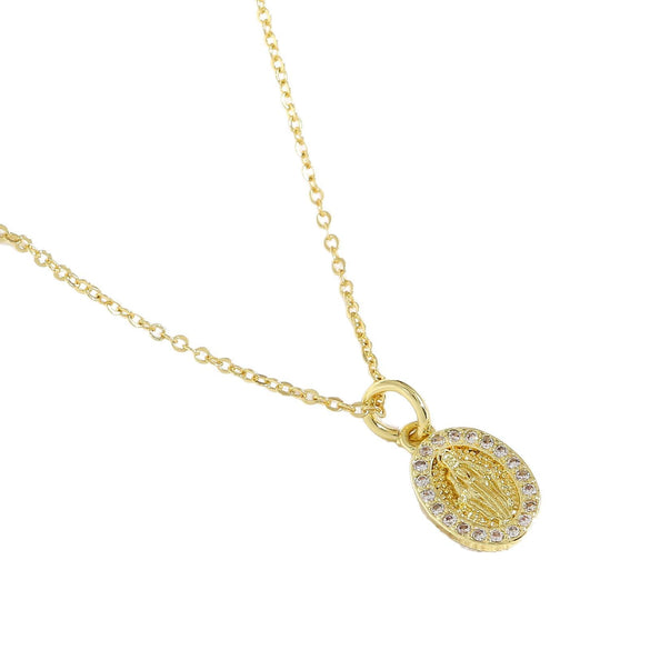 Women's Geometric Copper Pendant Necklace With Electroplating And O Chain