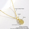 Women's Geometric Copper Pendant Necklace With Electroplating And O Chain