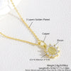 Women's Geometric Copper Pendant Necklace With Electroplating And O Chain