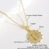 Women's Geometric Copper Pendant Necklace With Electroplating And O Chain