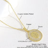 Women's Geometric Copper Pendant Necklace With Electroplating And O Chain