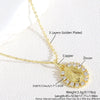 Women's Geometric Copper Pendant Necklace With Electroplating And O Chain