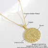 Women's Geometric Copper Pendant Necklace With Electroplating And O Chain