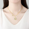 Women's Geometric Copper Pendant Necklace With Zircon Inlay And Electroplated Clavicle Chain Fashion Jewelry