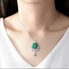 Women's Geometric Copper Pendant Necklace With Zircon Inlay And Electroplated Collarbone Chain Fashion Jewelry