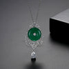 Women's Geometric Copper Pendant Necklace With Zircon Inlay And Electroplated Collarbone Chain Fashion Jewelry