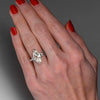 Women's Geometric Copper Ring Inlaid With Marquise Zircon Light Luxury Style