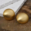 Women's Geometric Copper Round Earrings With Brushed Finish And Electroplated Design Statement Fashion Jewelry